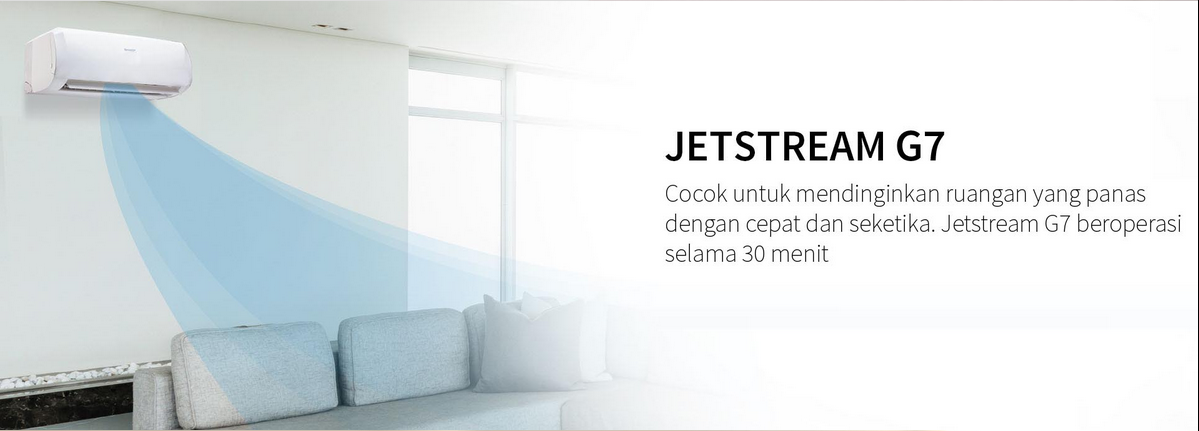 New Jetstream Series AH-A12SAY - AC Sharp -Distributor Sharp BekasiAC - Toko AC Sharp Bekasi Daftar Harga AC Sharp